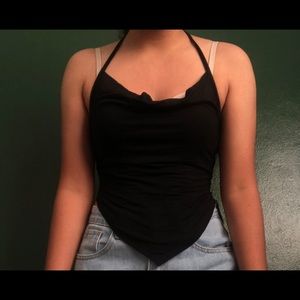 shein backless tie halter top